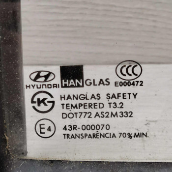 Стекло глухое заднее правое форточка Hyundai getz