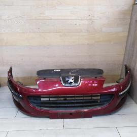 Бампер передний Peugeot 407 с омывателями 